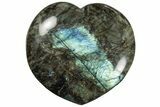 Wide Flashy Labradorite Heart - Gigantic! #191354-1